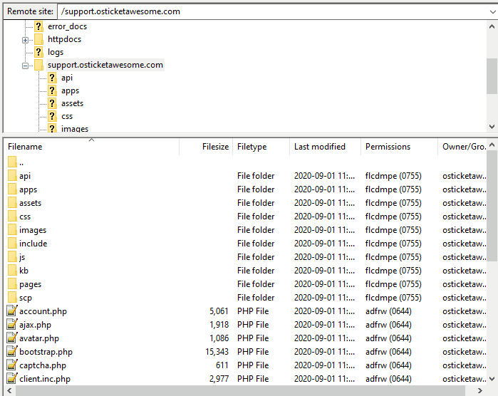 Backing up files via FTP