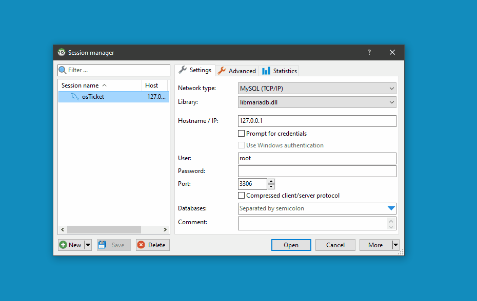Backing up database in HeidiSQL