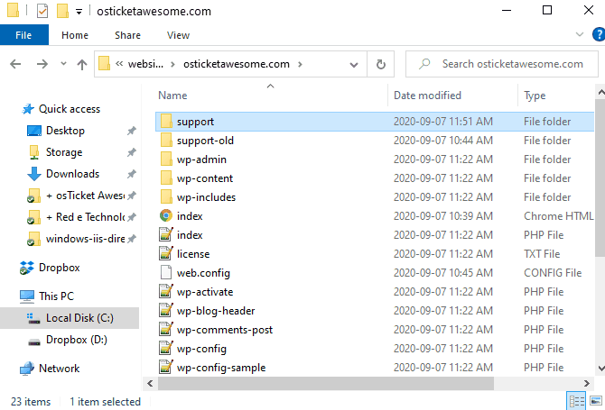 Copying config file in Windows Explorer
