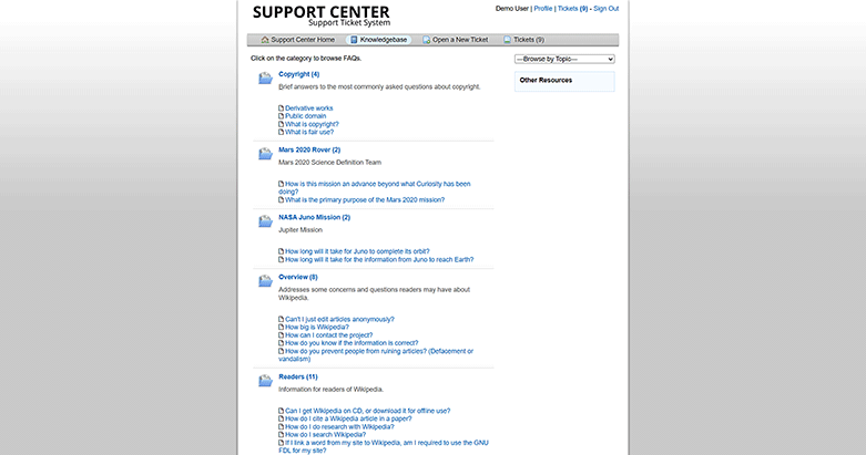 vanilla osTicket — kb