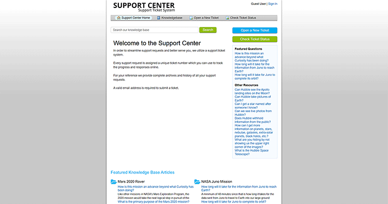 vanilla osTicket — portal