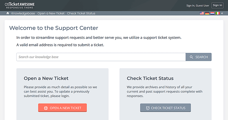 osTicket Awesome — portal