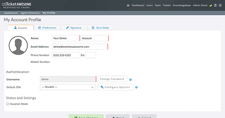 osTicket Awesome — profile