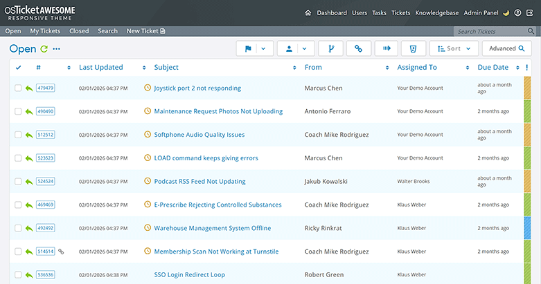 osTicket Awesome — queue