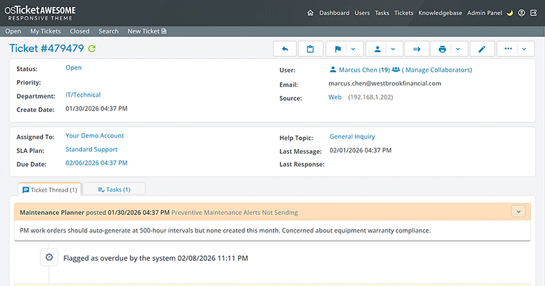 osTicket Awesome — ticket