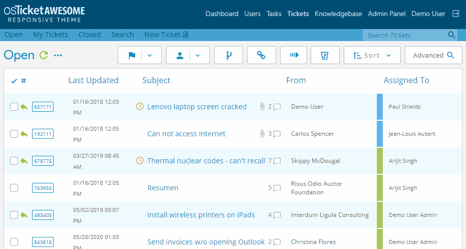 Priority column configuration